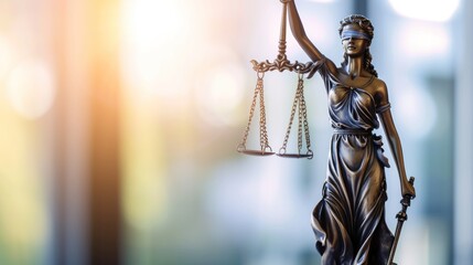 Statue of Justice - female justice in a lawyer's office