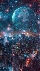 Visionary Cityscape of Driven Interconnectivity and Technological Innovation Generative ai