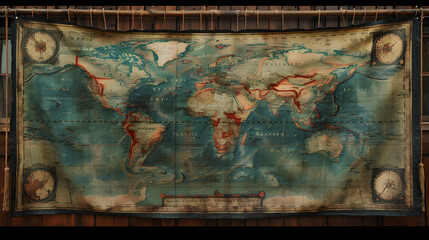 Vibrant Tapestry of Adventure: A Detailed Map Serving as a Backdrop for Journey Stories