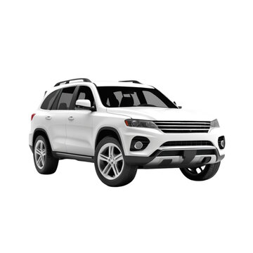 Fototapeta a 3d black car on Isolated transparent background png. generated with AI