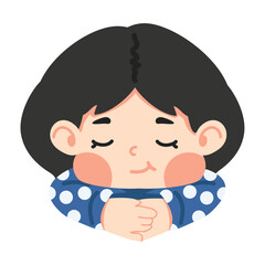 Cute Sleeping Girl cartoon flat