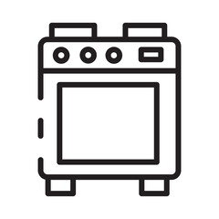 Bake Kitchen Oven Line Icon