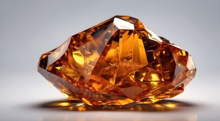 "A stunning, one-of-a-kind amber gemstone, perfectly isolated on a transparent background, ready to be rendered in any style you desire."
