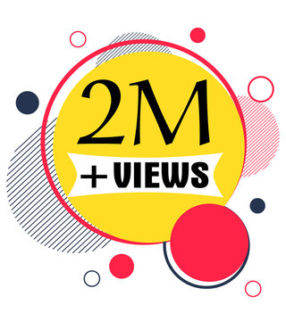 2m Views celebration background design. 2m Views

