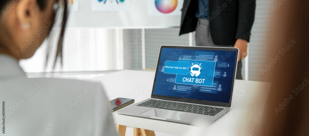 Poster chatbot software application for modish online business that automatically reply to customer questio