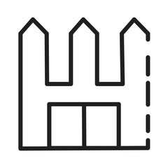 Building Factory Mill Line Icon
