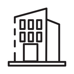 Building Factory Work Line Icon