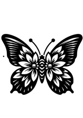 Butterfly Svg, Flower Butterfly svg, Butterfly Flower svg, Butterfly Silhouette, Insect SVG, Butterfly Clipart, Butterfly Cricut, Butterfly Art Print