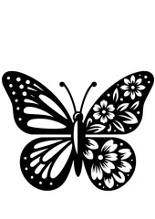 Butterfly Svg, Flower Butterfly svg, Butterfly Flower svg, Butterfly Silhouette, Insect SVG, Butterfly Clipart, Butterfly Cricut, Butterfly Art Print