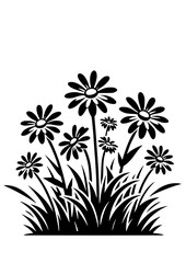 Garden flowers SVG, Wildflower SVG, Flowers SVG, Flower PNG, Flower Silhouette, Garden SVG, Spring, Flower Clipart, Flower Monogram, Flower Cut file for Cricut