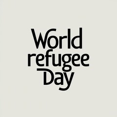 World Refugee day, World Refugee day typography, Refugee day calligraphy,  World Refugee Day poster, illustration. post. banner, post,  World Refugee Day Banner, World Refugee day calligraphy, 