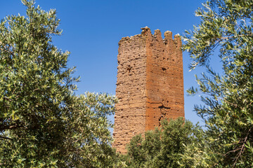 towers of Santa Catalina, fortified tower from the Muslim period, Orcera, Jaén province,...
