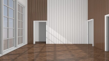 Empty room with Wall Background. 3D illustration, 3D rendering	
