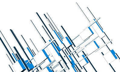 abstract architecture design, vector illustration