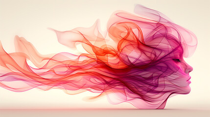 Beautiful illustration with a girl for decorative design. Hand drawing. Graphic illustration. Modern ornament. invitation to visit beauty salons