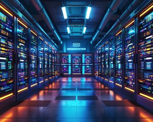 Interior view of a data extraction operation