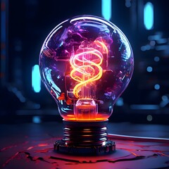  A bulb that emits a twisted color