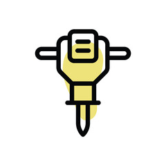 Jackhammer vector icon