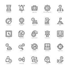 Schedule and Plan icon pack for your website, mobile, presentation, and logo design. Schedule and Plan icon outline design. Vector graphics illustration and editable stroke.