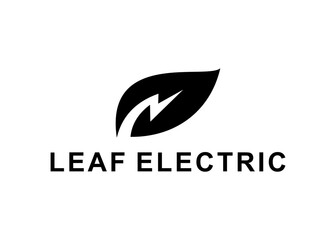 leaf electric logo, design, Vector, illustration, creative icon, template