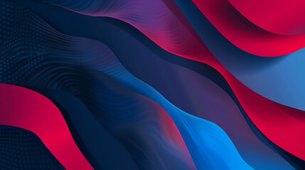 3D red, blue Wavy Shapes Modern Abstract Business Background.