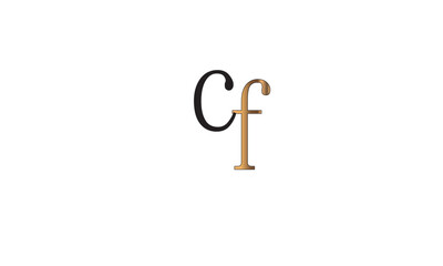 CF, FC, C, F Abstract Letters Logo Monogram