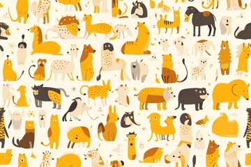 Amazing animal seamless pattern for designers