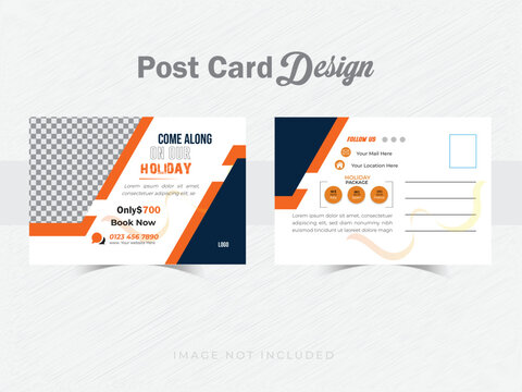 Post Card Design  template business marketing postcard food restaurants 
