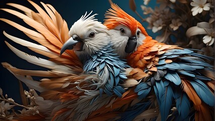 Imagine the intricate details of a long-tailed bird's feathers, captured in stunning realism and brought to life through the magic of AI-generated imagery.