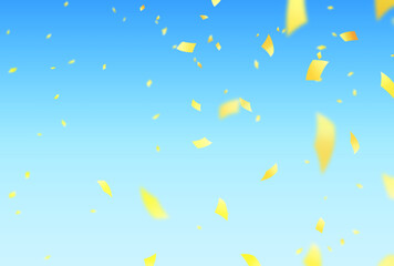 背景素材_紙吹雪_カラフル_ゴールド