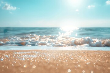 Sun-kissed sands and crystal-clear waters define the quintessential summertime scene on the beach