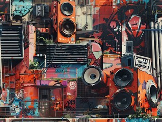 Explore the fusion of urban street art and musical passion through CG 3D techniques