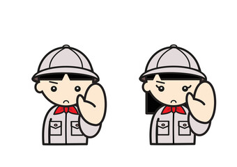 ストップポーズのボーイスカウトの子どもたち