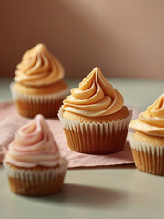 Perfect Dulce de Leche cupcake, muffin with salted caramel frosting