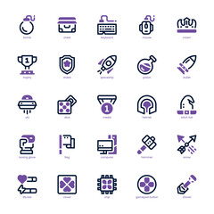 Game Station icon pack for your website, mobile, presentation, and logo design. Game Station icon dual tone design. Vector graphics illustration and editable stroke.