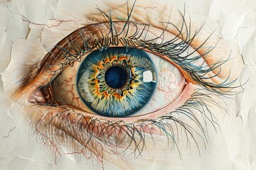 Detailed Photorealistic Anatomical Depiction of the Human Eye and Its Constituent Elements