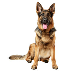 stockphoto, german shepherd on a transparent background. Beautiful portrait of a German shepherd dog . Animal design element.