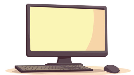 Realistic computer monitor display mockk up illustr