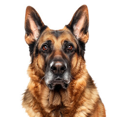 stockphoto, german shepherd on a transparent background. Beautiful portrait of a German shepherd dog . Animal design element.