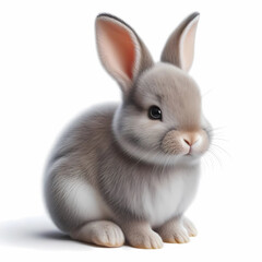 Obraz premium rabbit with white background