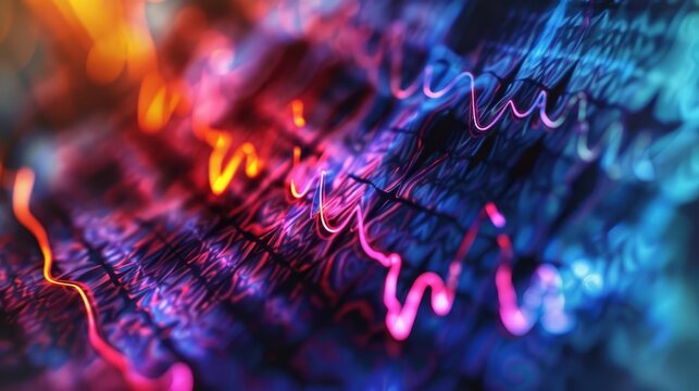 Detailed infrared scan showing the temperature variation due to heartbeats in a clinical trial, have copy space for text