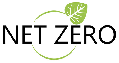 Net zero. Carbon neutral round label