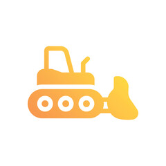 Bulldozer vector icon