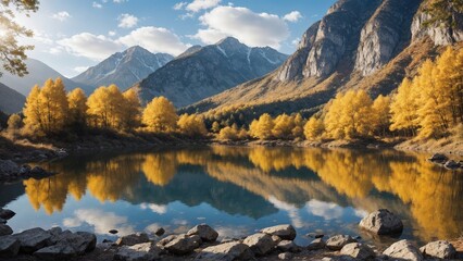 Fototapeta premium lake in autumn