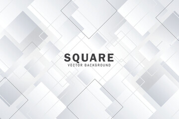 Abstract square shapes overlapping on white background