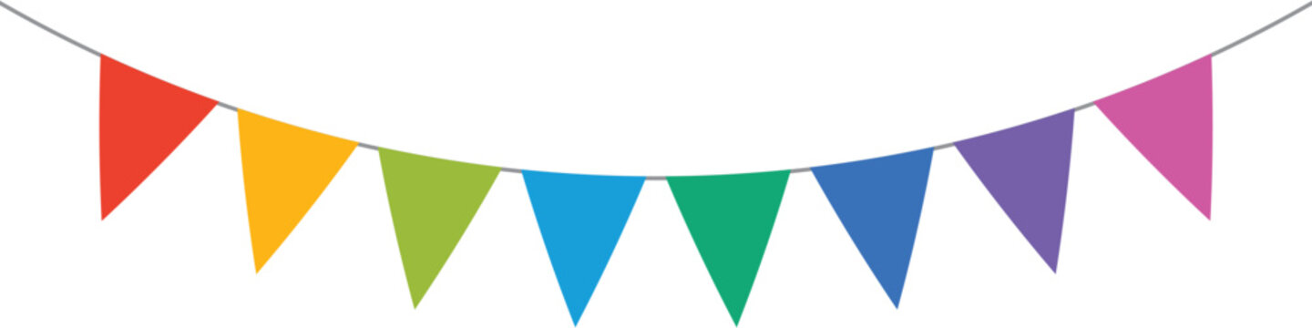 recommend clip art: Bunting flags banner best for Birthday party and carnival garland decoration. vector illustration. white background