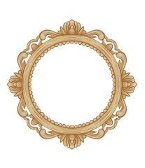 Vintage mirror frame illustration. Luxury décor frames for photo, image, art and picture mockup. Royal frames isolated over transparent background