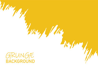 Abstract texture grunge background rough edge frame yellow color vector illustration template