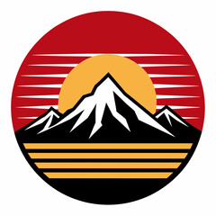           Mountain landscape vector illustration.
