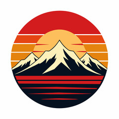           Mountain landscape vector illustration.
